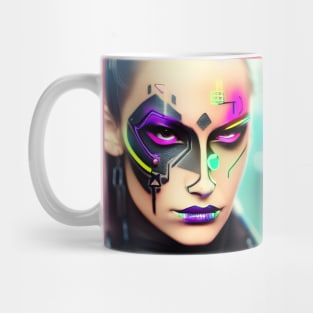 Enhanced Cyberpunk Woman Mug